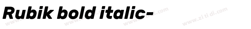 Rubik bold italic字体转换